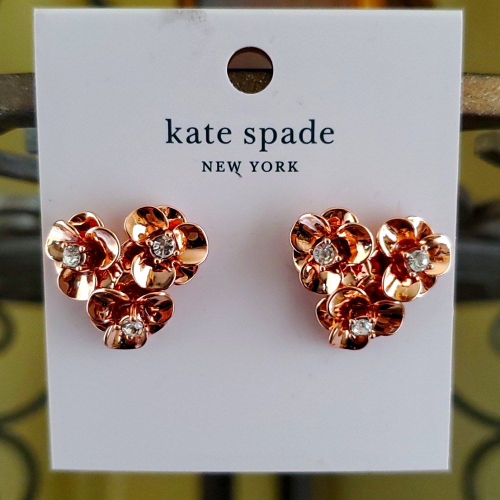 Kate Spade Danity heart flower earrings